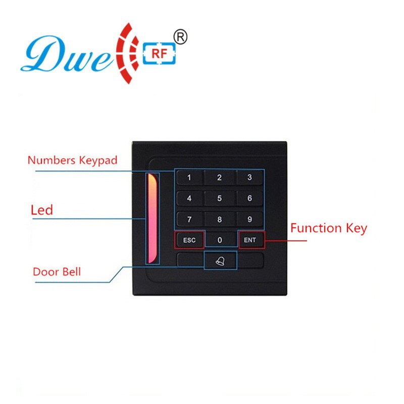 DWE CC RF Proximity RFID Card Reader Keypad Wiegand 26 or Wiegand 34 Scanner EM ID MF Reader D302