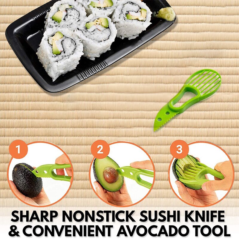 Sushi tarvikkeet setti valmistaja riisi muotti tarttumaton vihannesten liha käärittävä työkalu diy kit keittiötarvikkeiden valmistus onigiri laiva eu:sta