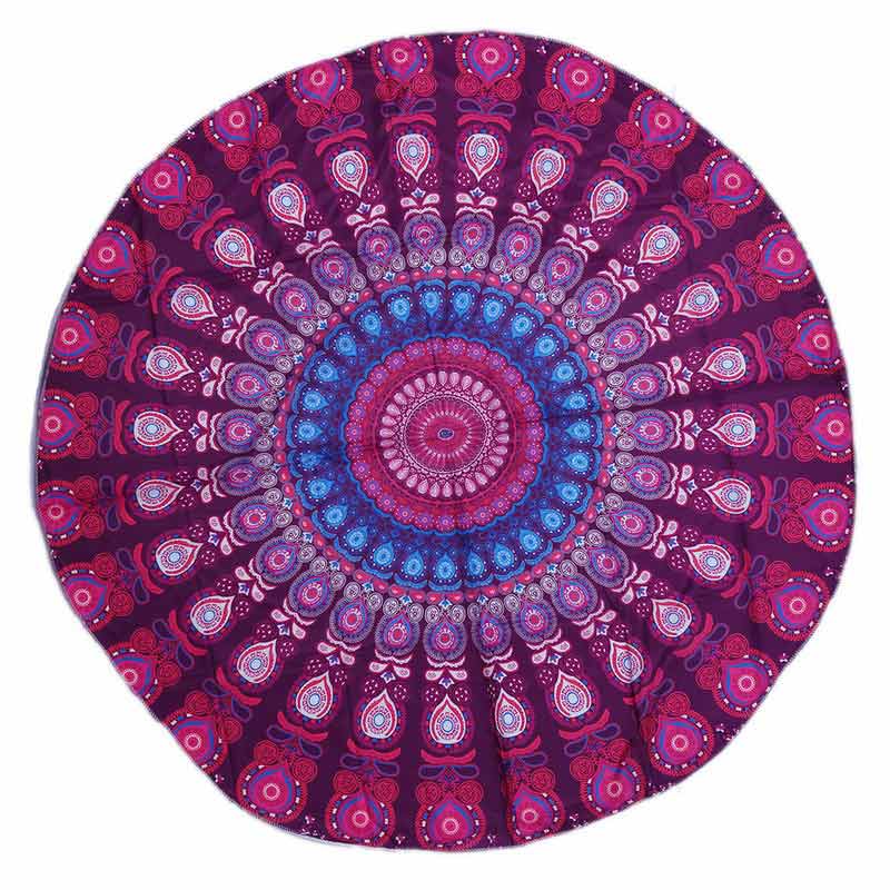 Toalla de playa redonda de microfibra baño de sol de arena para natación 150x150cm YE