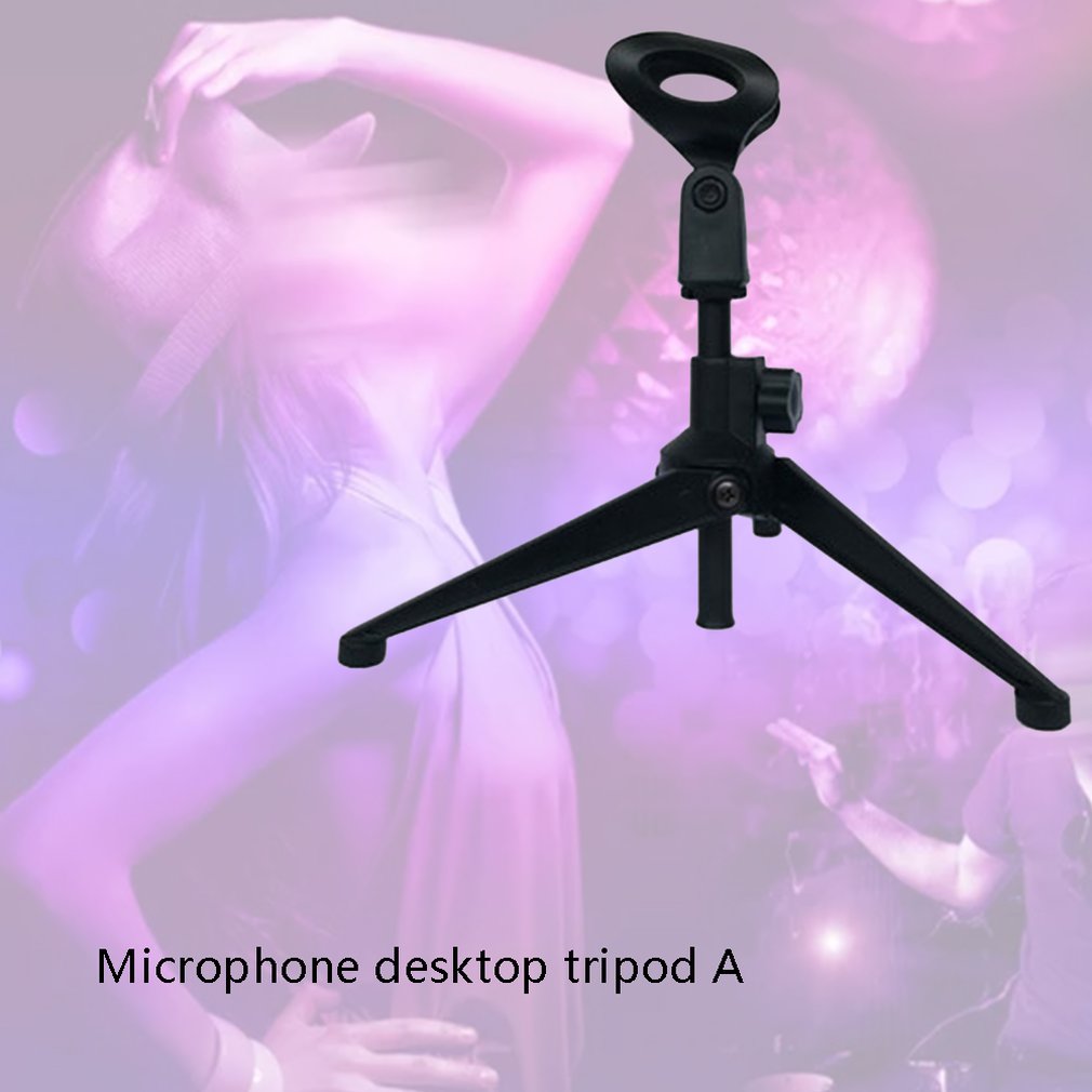 1Pcs Draagbare Metalen Microfoon Stand Desktop Statief Bedrade Draadloze Microfoon Stand Desktop