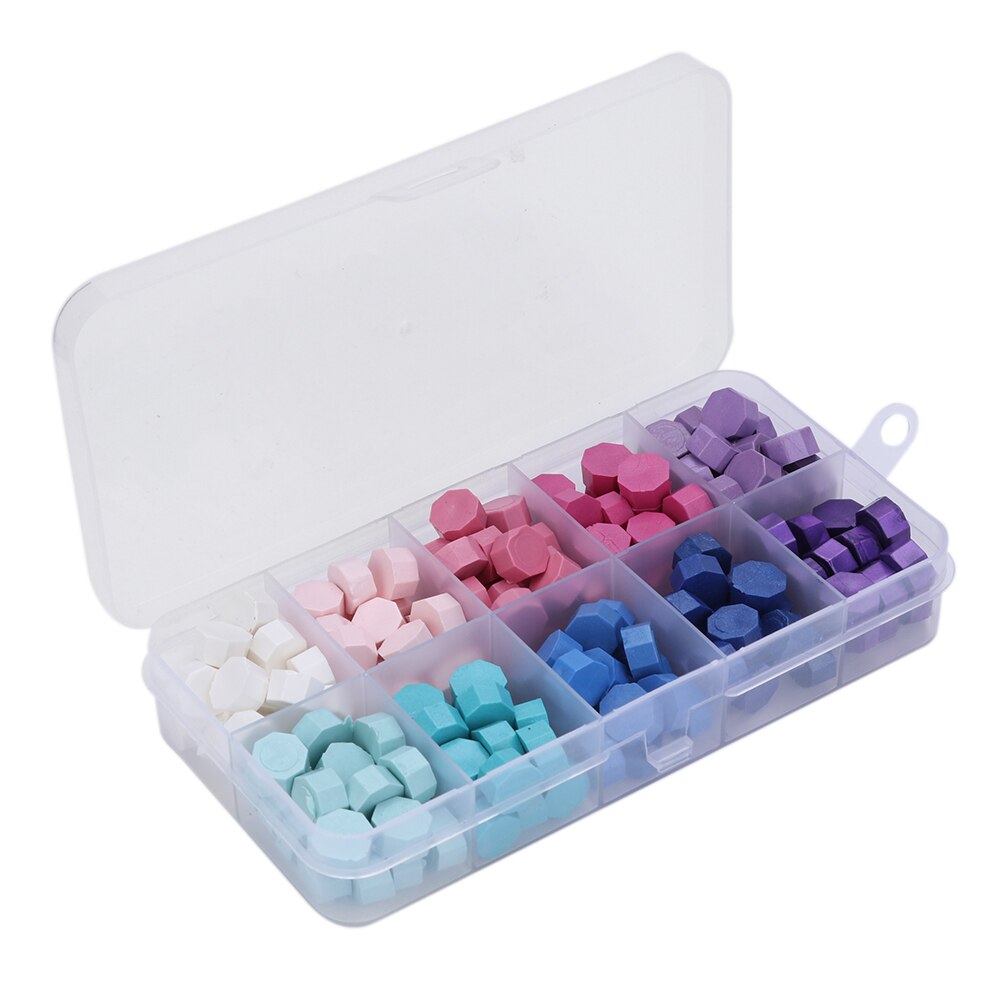 Ensemble de comprimés de cire à sceller, 200/400/700 pièces, avec tampon pour sceller une cuillère, décoration pour Scrapbooking, cachetage d'invitation de mariage: B 200Pcs bead