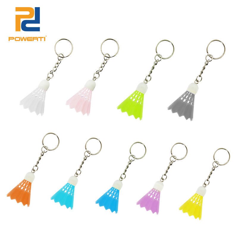 20 Stks/partij Leuke Badminton Shuttle Sleutelhanger Sport Sleutelhanger Voor Badminton Racket Club Souvenir