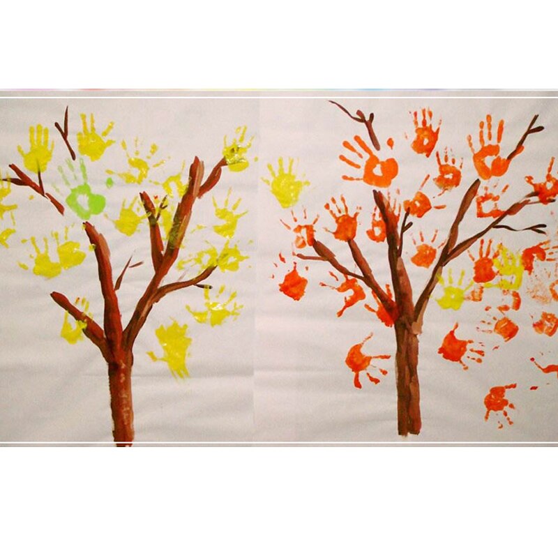 freundlicher Palmen Stempel Pad Finger Malerei Stempelkissen Kindergarten Malerei Graffiti Finger Farbe Waschbar