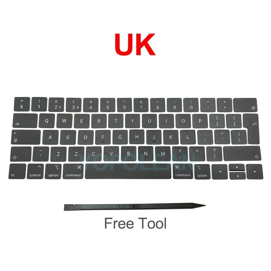 Nowy A1706 A1707 Klawisze klawiatury nasadka US UK French EU Dla Macbook Pro Retina 13" 15" nasadka na klucze laptopa 2016 2017 Rok: Srebrny