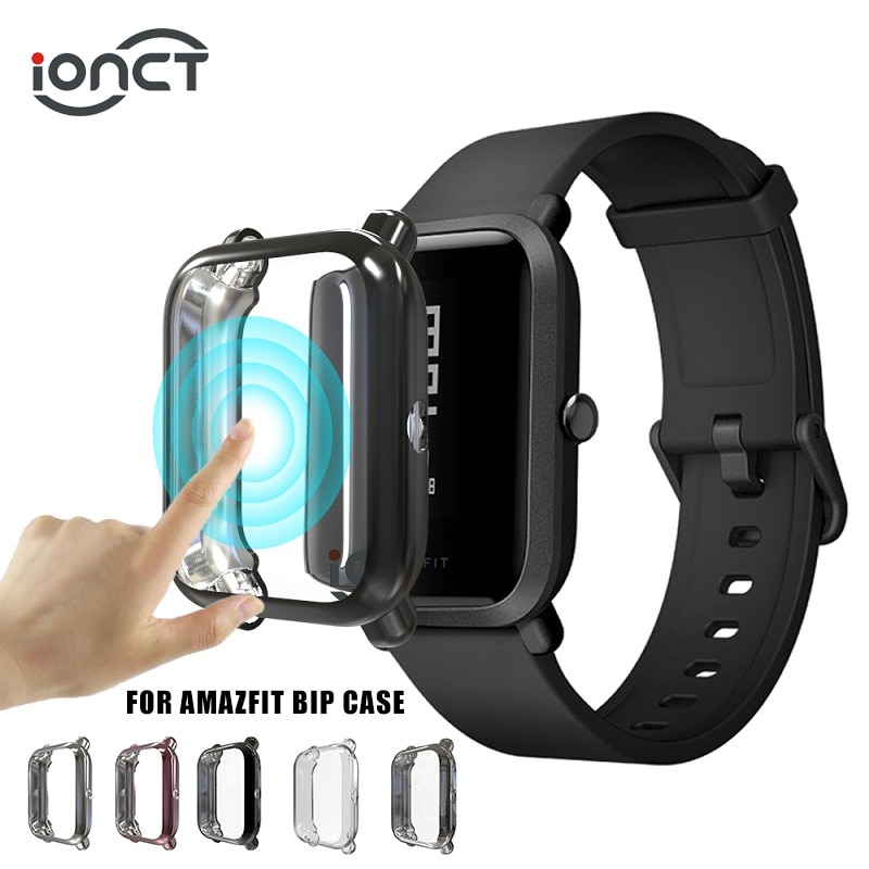 iONCT Full Cover TPU Case For Xiaomi Amazfit Bip case watchband Huami Amazfit bip Lite Cases bip S Screen Protector