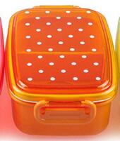 Dot Lunch Box for Children Picnic School Food Storage Container Bento Sushi Box Kids Fruit Snack Microwave Lunch Boxes: Orange