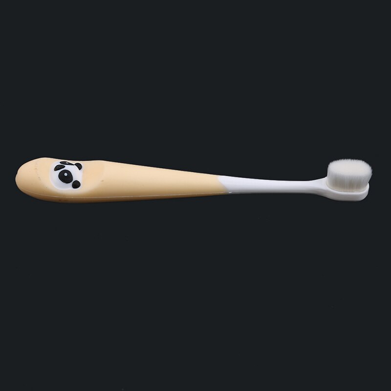 Bebê bonito macio-cerdas escova de dentes para crianças dentes dos desenhos animados treinamento animal escovas de dentes do cuidado dental do bebê escova de dentes: yellow