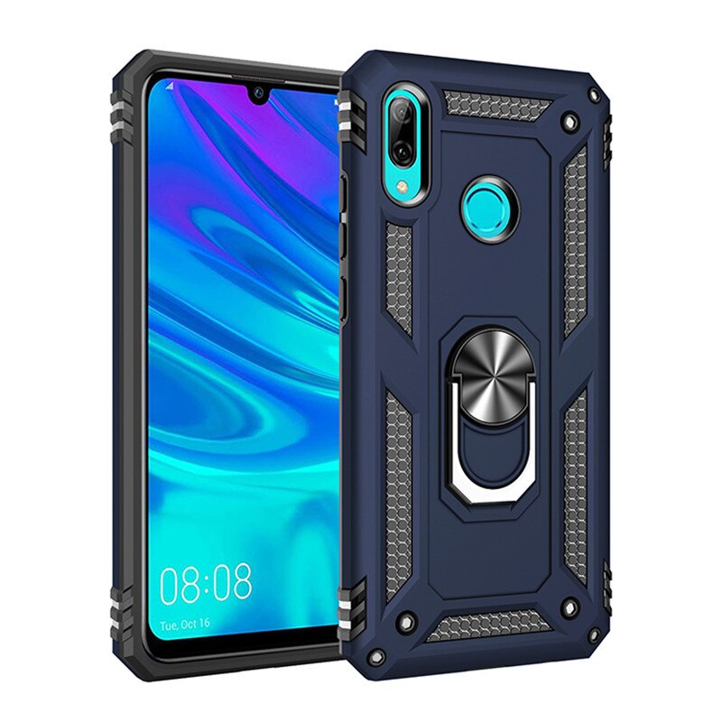 Voor Huawei P Smart Case Magneet Auto Ring Stand Houder Cover Voor Huawei P Smart Psmart POT-LX1 POT-LX3 Coque Funda: Huawei P Smart 2019 / Navy