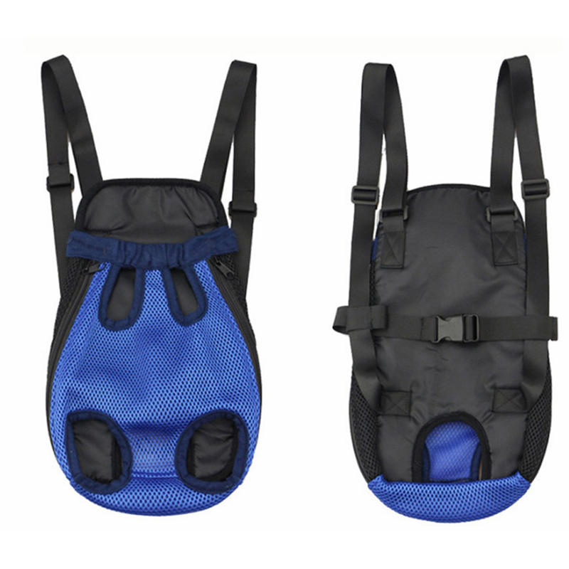 Nueva mochila de pecho frontal para perros y mascotas, mochila de cinco agujeros para perros, bolsa de transporte al aire libre, soporte de eslinga para perros y gatos de malla