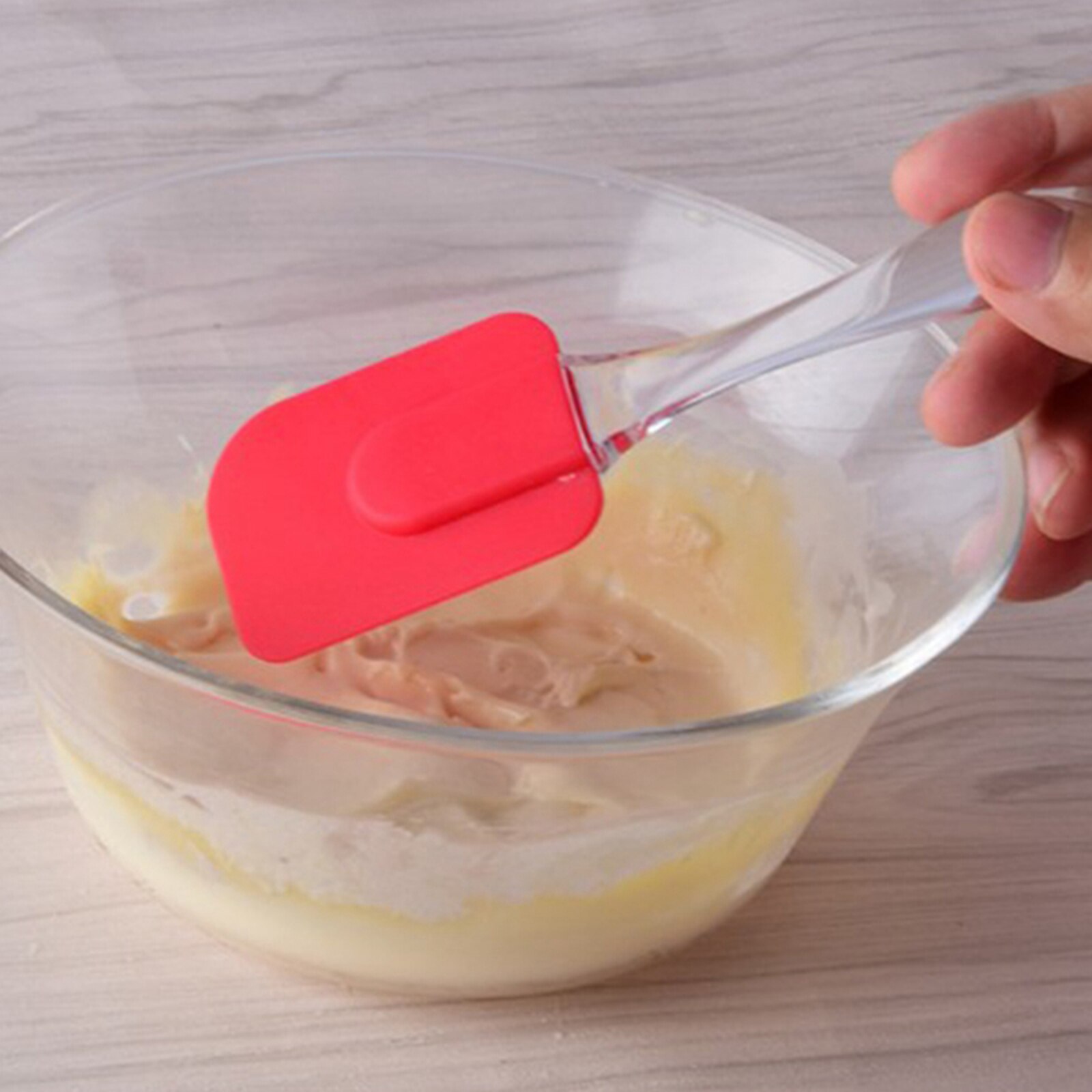 Silicone Spatula Kitchen Utensil Cake Mixer for Cooking Baking Mixing Red