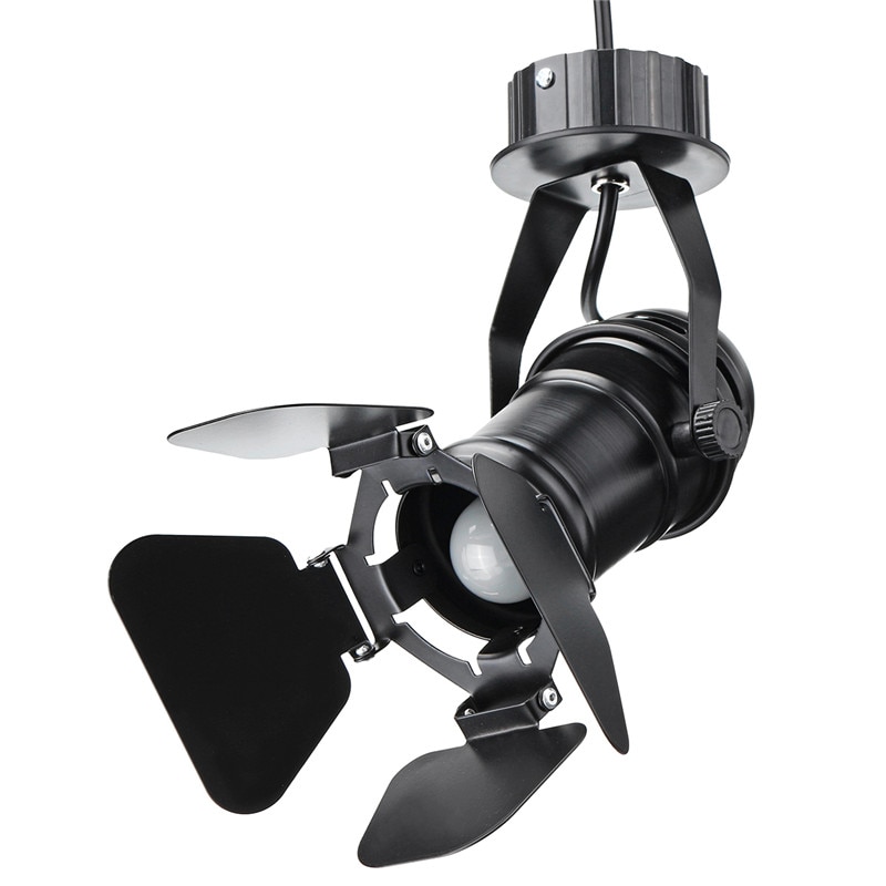 110V/220V Retro Industrial LED Spotlight E27 Bulb Indoor Ceiling Lamp for Clothing Store Cafe Bar Art Exhibition Studio Decor