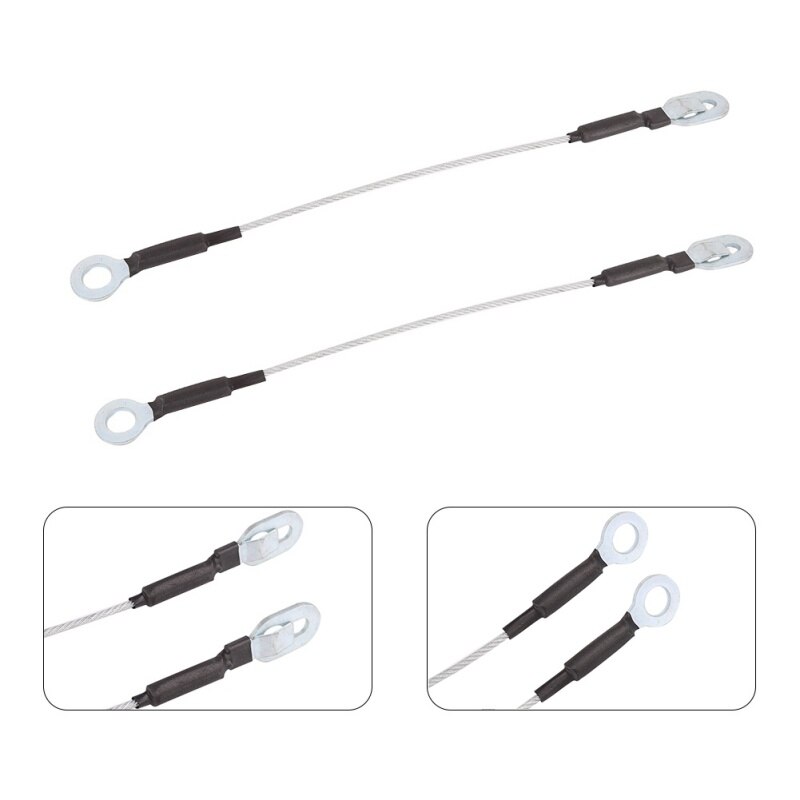 Truck Tailgate Tail Gate Cables Pair Set For 88-02 Chevy GMC C/K 1500 2500 3500 Pickup