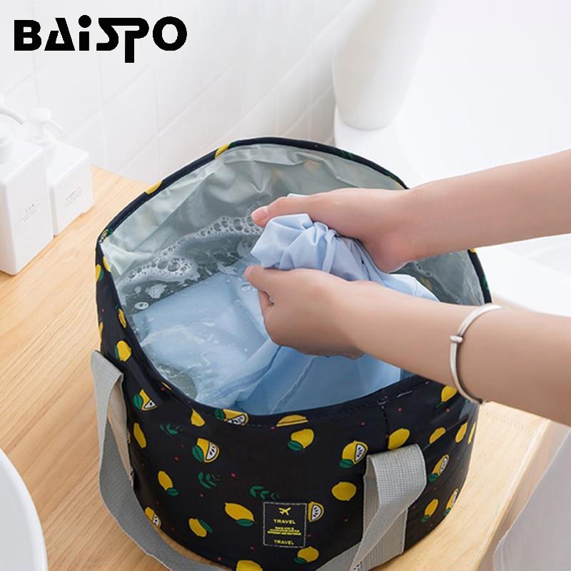 Baispo sammenklappelig håndvask bærbar udendørs vandspand rejse camping håndvask fodbad spand multifunktionelt foldevandbassin