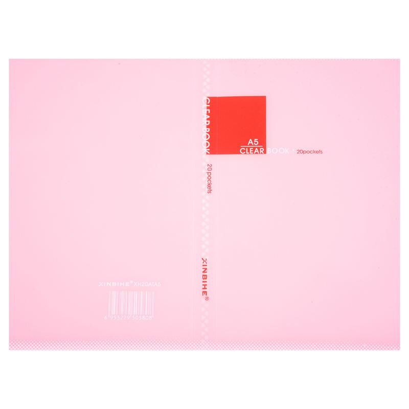 Plastic  a5 papier 20 vakken maphouder, roze
