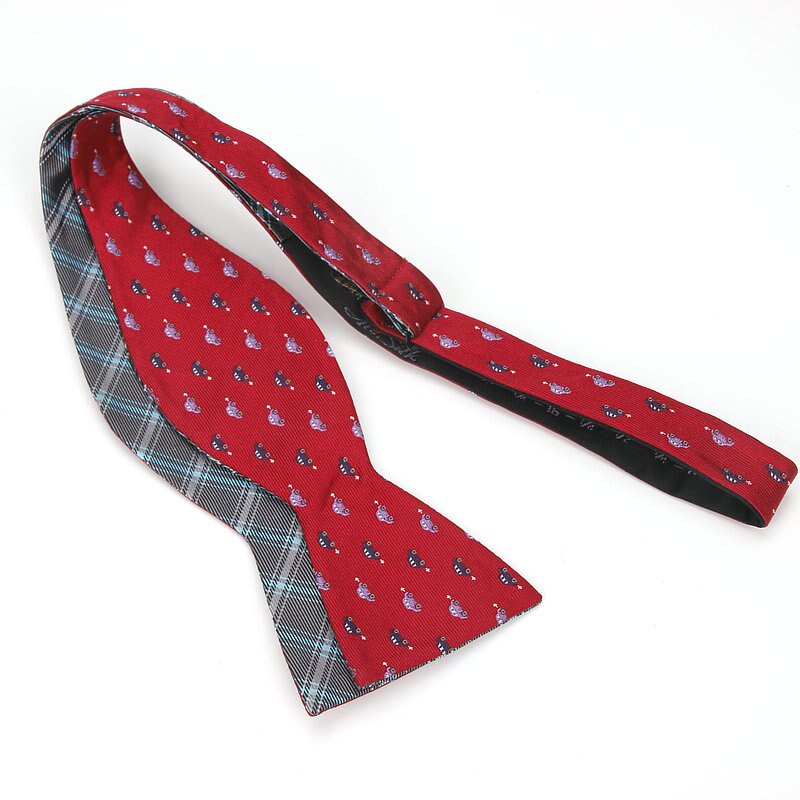 Pajaritas rojas para hombre, accesorios de corbata de mariposa, Jacquard clásico, a la , novedad