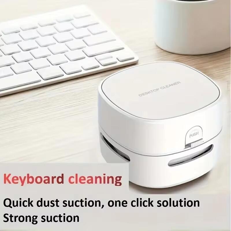 Grensoverschrijdende desktop mini-oplaadreinigingsmachine, toetsenbordreiniger met rubberen chip, draagbare stofzuiger: Default Title