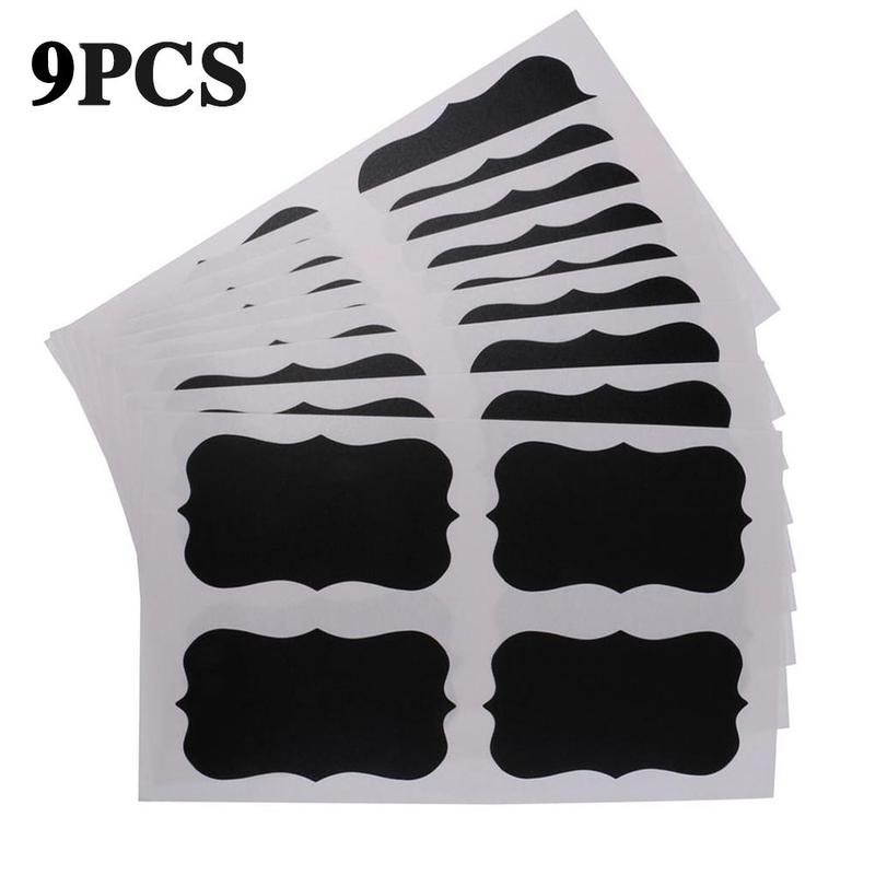 Kitchen Memo Sticker Jar Sticker Label Sticker Blackboard Bottle Cooki PVC Glass Classification Supplies Sticker Kitchen Ki X0U9