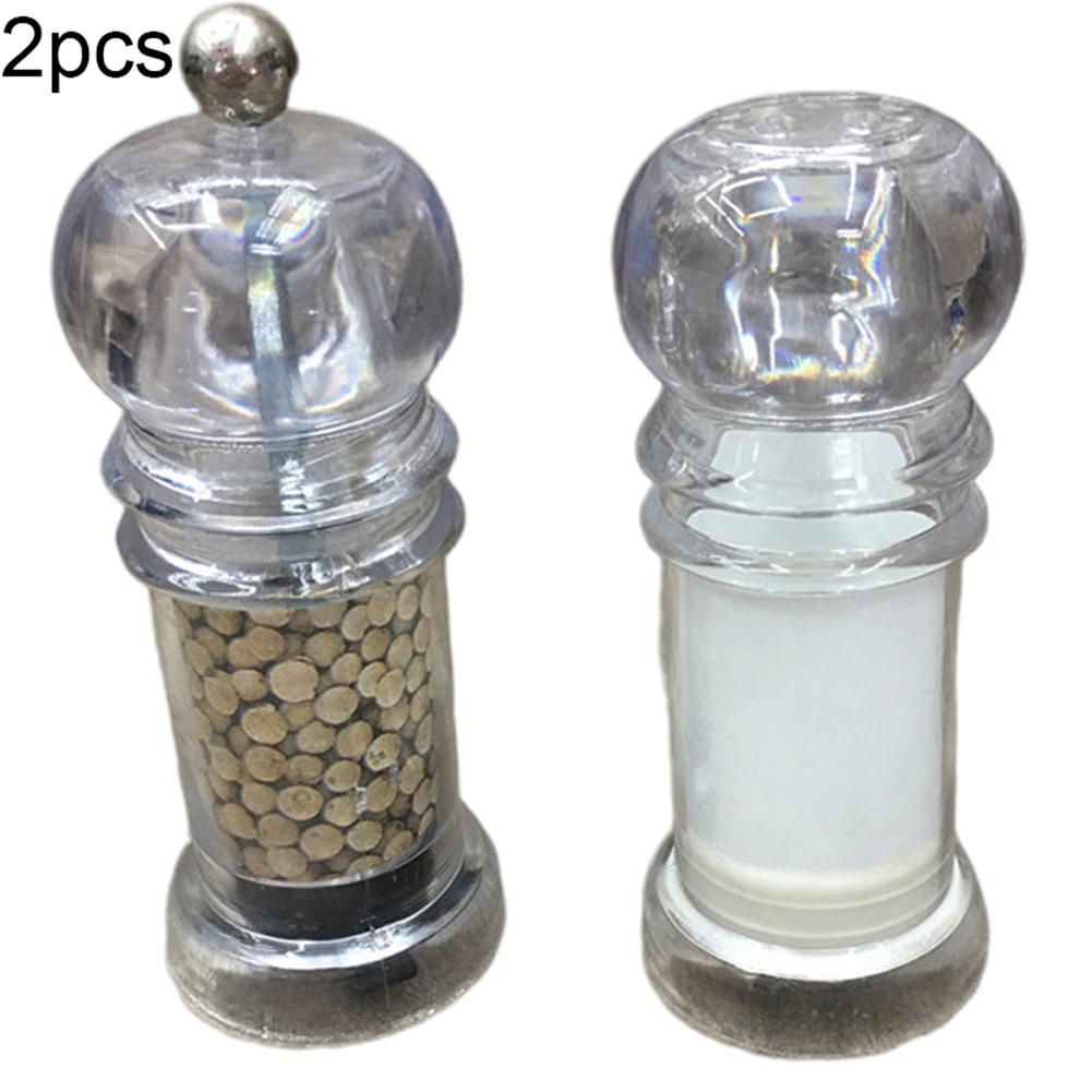 2 stk manuell salt krydder pepper krydder flaske mølle kvern krydder cruet krydder krukke beholder hjemme kjøkken verktøy til krydder