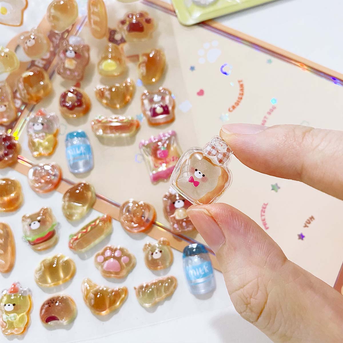 Cute Cartoon 3D Stickers Kawaii Deco Stickers DIY Phone Luggage Motorcycle Laptop Suitcase Decal Sticker