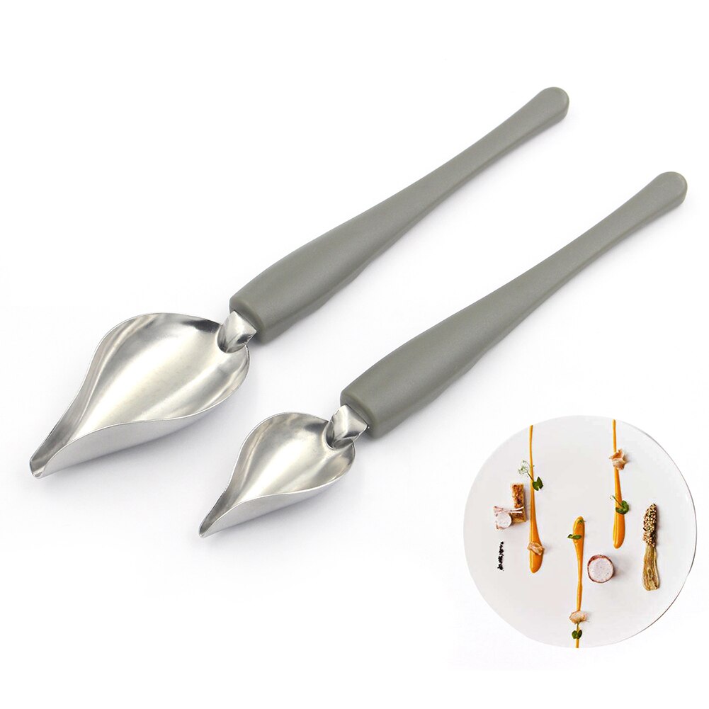 chef Valon salsa di Placcatura di Arte Matita Piatto Piatto di salsa di Pittura Matita di Caffè arte disegno Strumento Cucchiaio in Acciaio Inox migliore Pri