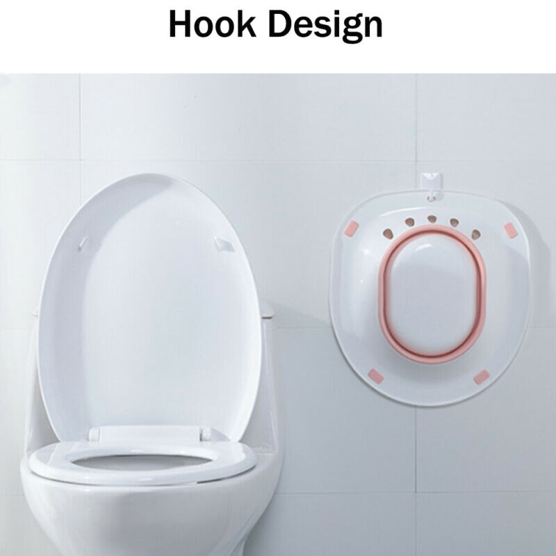 Faltbare Kunststoff Sitzbad Wannen Wc Sitz Abdeckung Einweichen Becken für Schwangere Frauen Hämorrhoiden Patienten