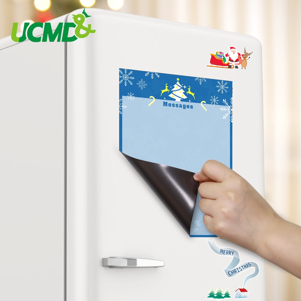 A4 Flexible Whiteboard Fridge Sticker Kids Drawing Board Christmas Magnetic Writing Reminder Record Message Memo Note Board