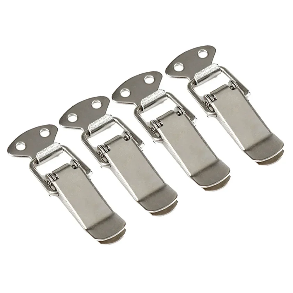 4pcs Latch Catch Stainless Steel Cabinet Boxes Handle Toggle Lock Clamp Hasp Door Hardware For Home Improvement: Bronze