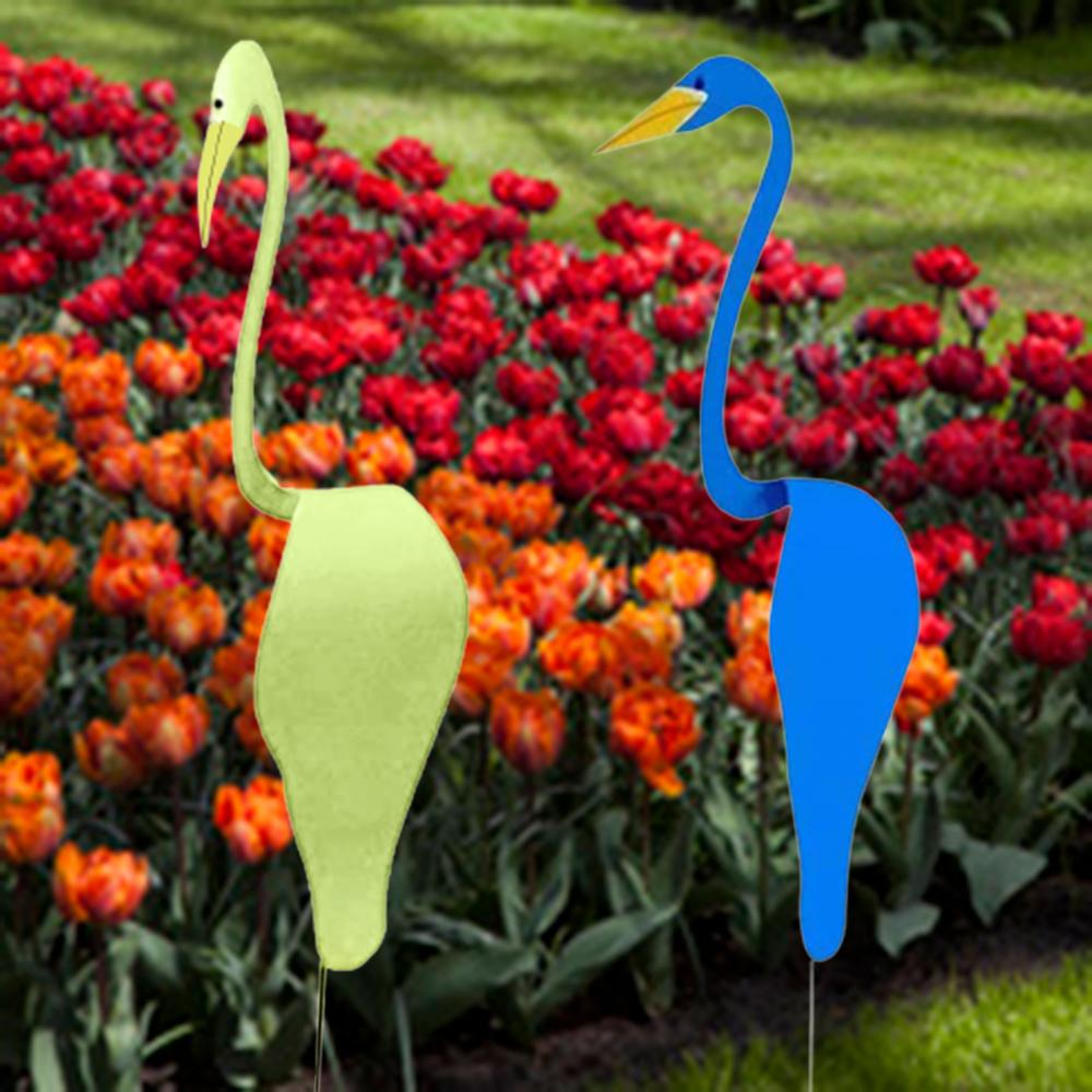 80% Swirl Vogel Flamingo Swan Grillige Dynamische Vogel Lichte Swing Wind Tuin Decor Dynamische Swing Langs Met Wind Creatieve