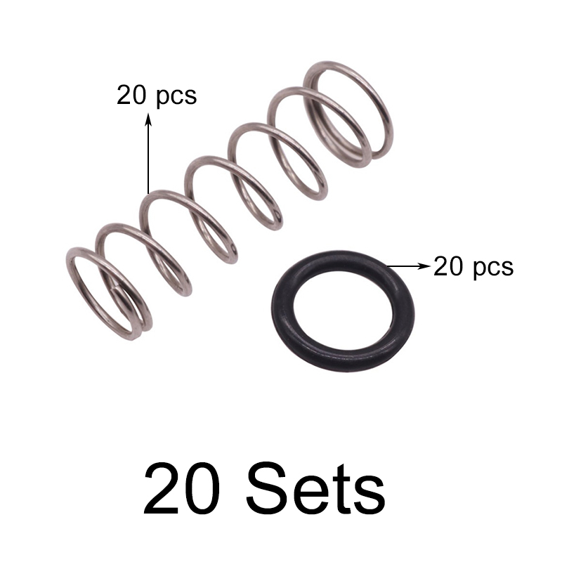 Juego de accesorios para bebedero de pezón de cerdo, muelles y arandelas, longitud de resorte de 33mm/diámetro de resorte de 10mm/diámetro exterior de arandela de 13mm, 20 juegos: Default Title