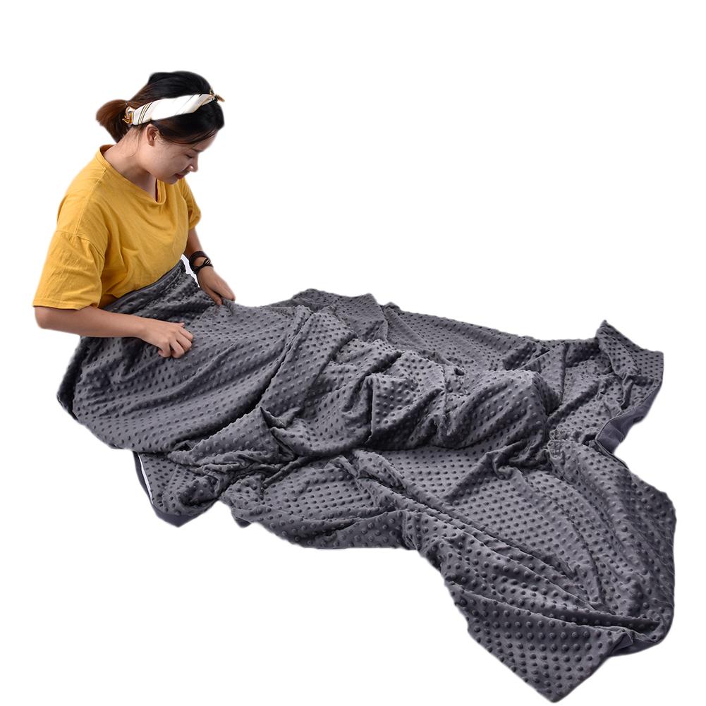 Couverture de couette en velours de cristal de couverture de gravité pondérée par coton couverture de sommeil respirante douce pour la couverture de gravité de décompression adulte
