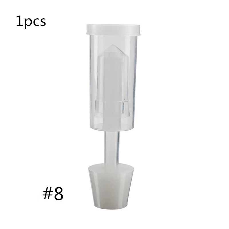 camera d'equilibrio in plastica impostato camera d'equilibrio per birra fatta in casa con occhielli in silicone Cilindro per birra Fermentor aria serratura Scarico unidirezionale sigillato ad acqua: Argento