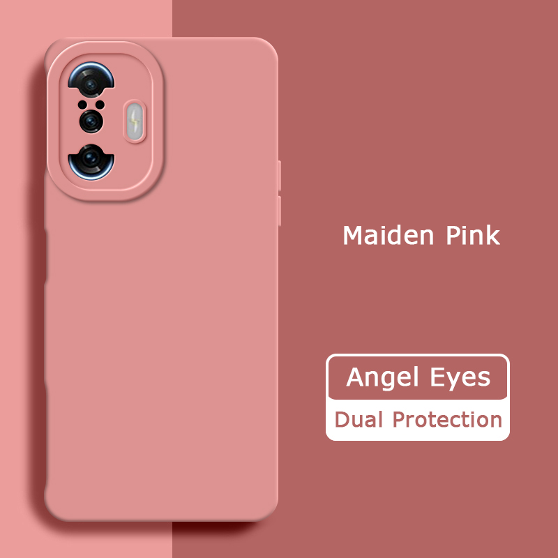Coque de luxe en Silicone liquide yeux d'ange pour Xiaomi POCO F3 GT F3GT Redmi K40 Gaming 360, housse de téléphone antichoc, boîtiers de jeu K40: CANVAS / Rose