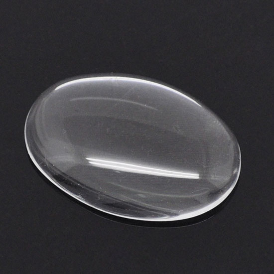 25X18Mm Transparante Limited Decoratief Glas Ballen 30 Clear Ovale Cabochon Glass Dome Tegel Seals Voor Foto Craft sieraden Maken