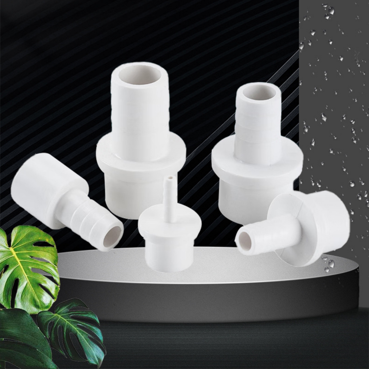 Upvc slange pagodeforbindelse udvendig diameter 25mm to 12/16/20mm med modhager reducerende samling kunstvanding akvarium dræningssystem kobling