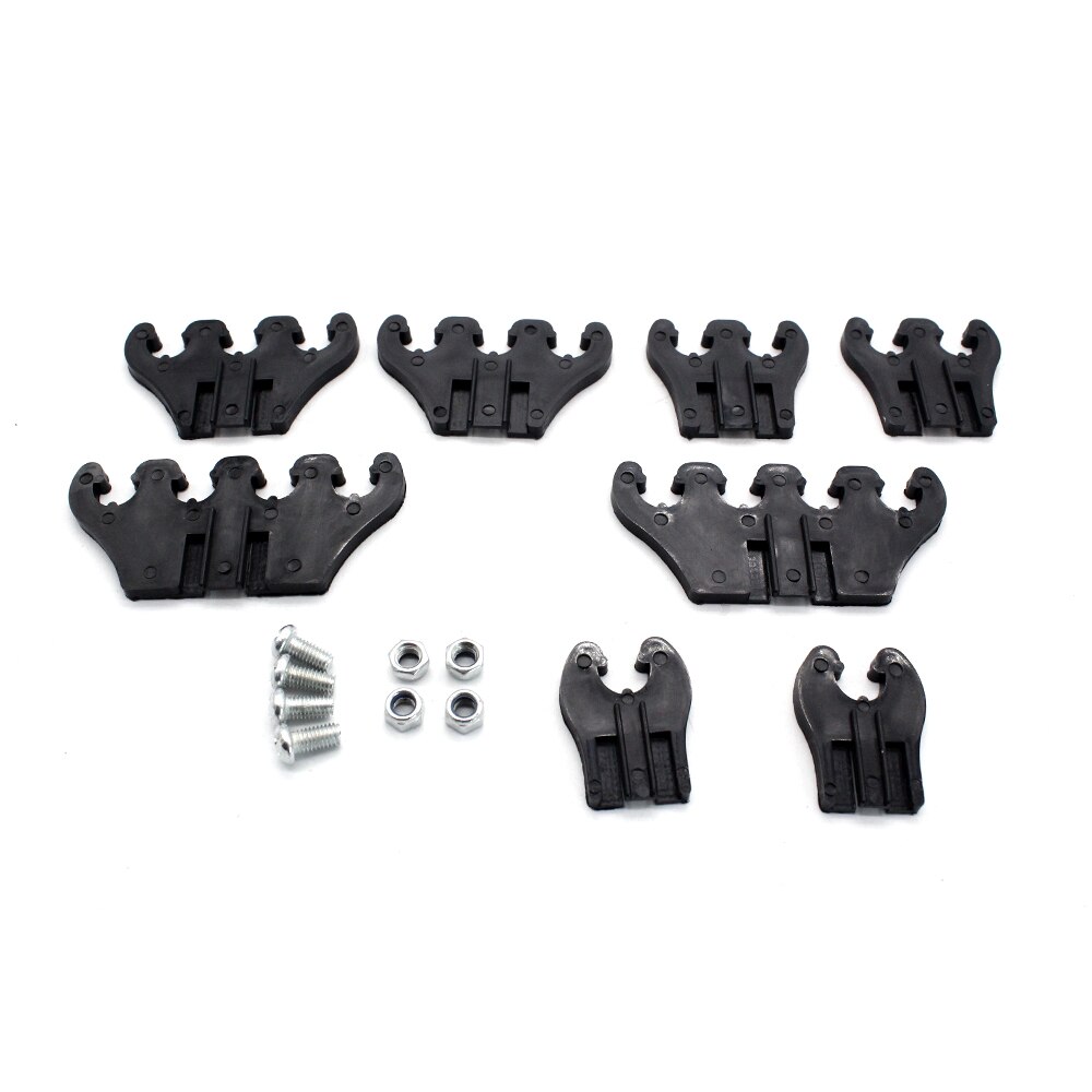 Linear Spark Plug Wire Loom Chrome Black Valve Cover SBC Mount Spark Plug Wire Loom Kit Spark Plug Wire Separators Divider