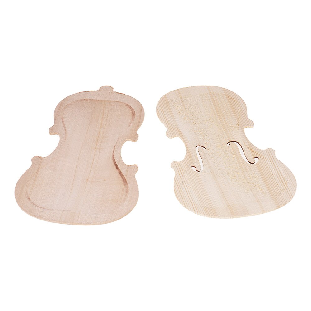 Håndlavet ufærdig violin gran frontpanel topplade & ahorn bagplade bagplade massivt træ til 4/4 violer