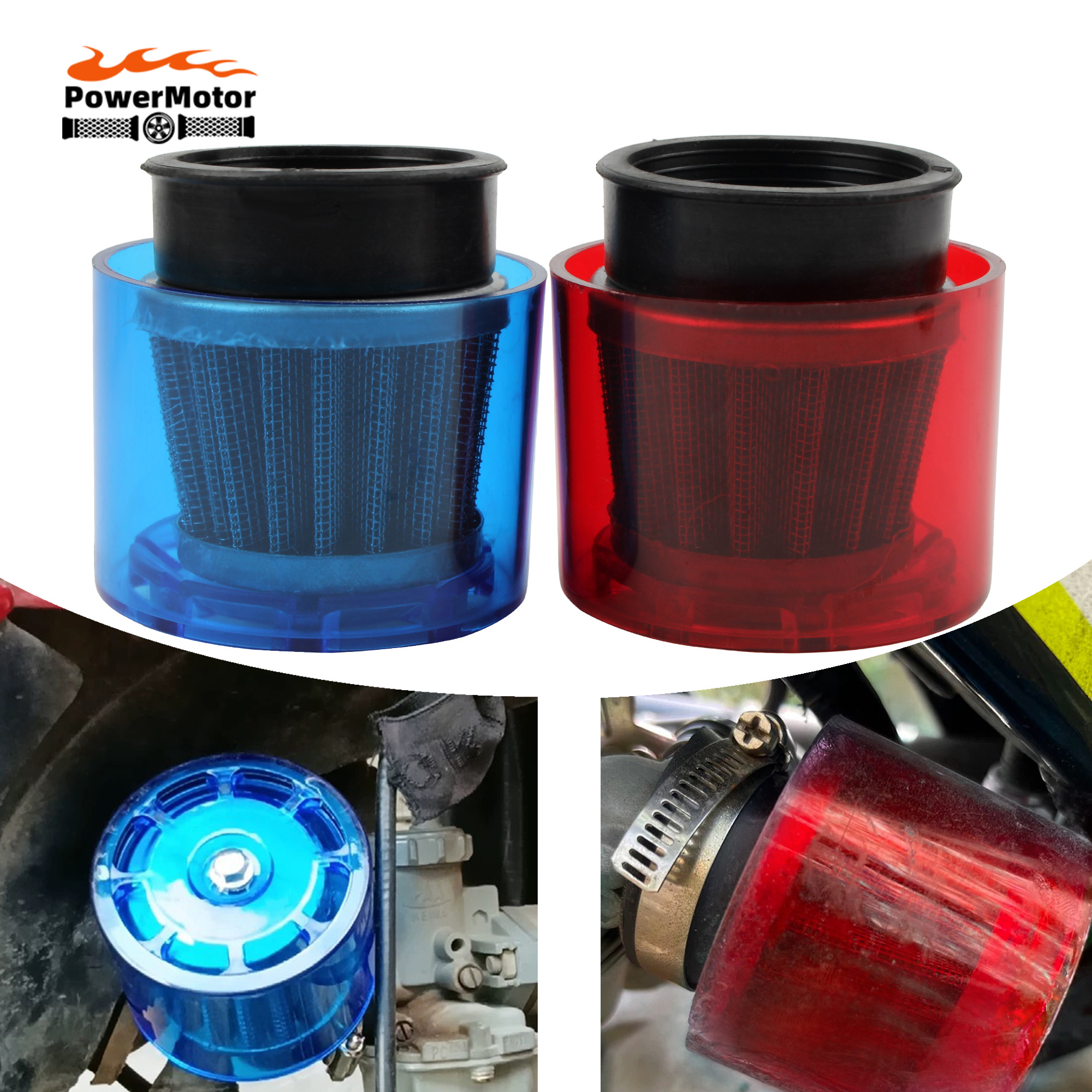 28/32/35/38/42/47mm Motocross motocicleta deporte filtro de aire alto flujo para 50 125 150 250 Pit Dirt Bike accesorios universales