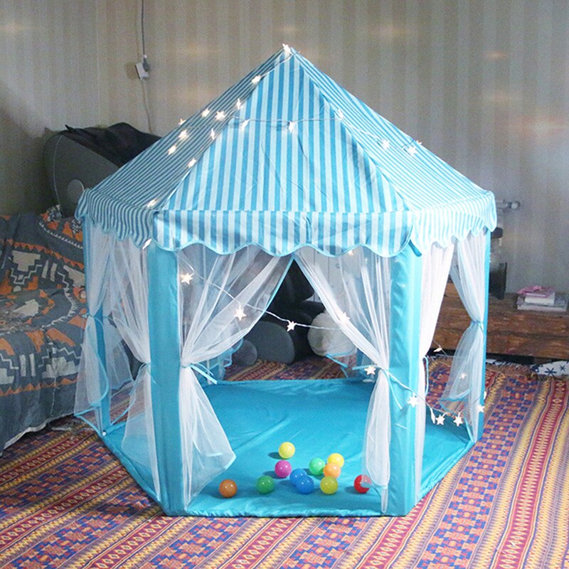 Schermo esagonale per bambini Play House pieghevole Pop-up Indoor Outdoor tenda per bambini Toy House Princess Castle decorazioni per bambini