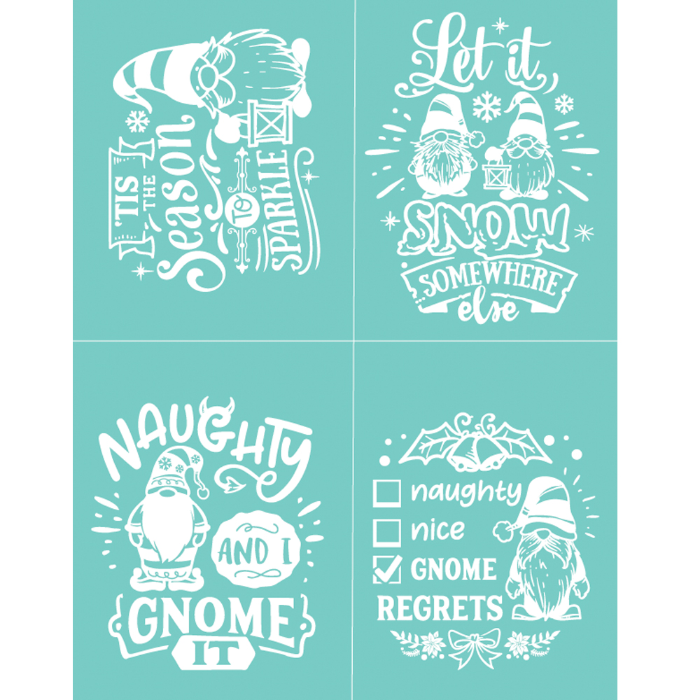 Alinacutle Kerst 8.5X11 "Herbruikbare Zelfklevende Zeefdruk Stencils Mesh Transfers Voor Woondecoratie Handgemaakte Ambachtelijke: plum