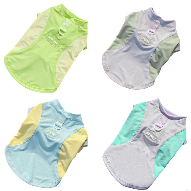 Dog Cooling Vest For Summer Cooling Comfortable Pet Clothing For Outdoor Walking Machine Washable Breathable Polyester 37JD
