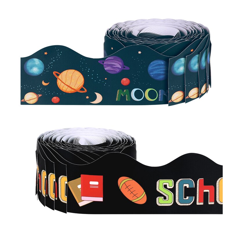 80 feet Border Stickers Bulletin notice Board Borders Stickers DIY Space Pattern Decor for School Office Blackboard Chalkboard: c2