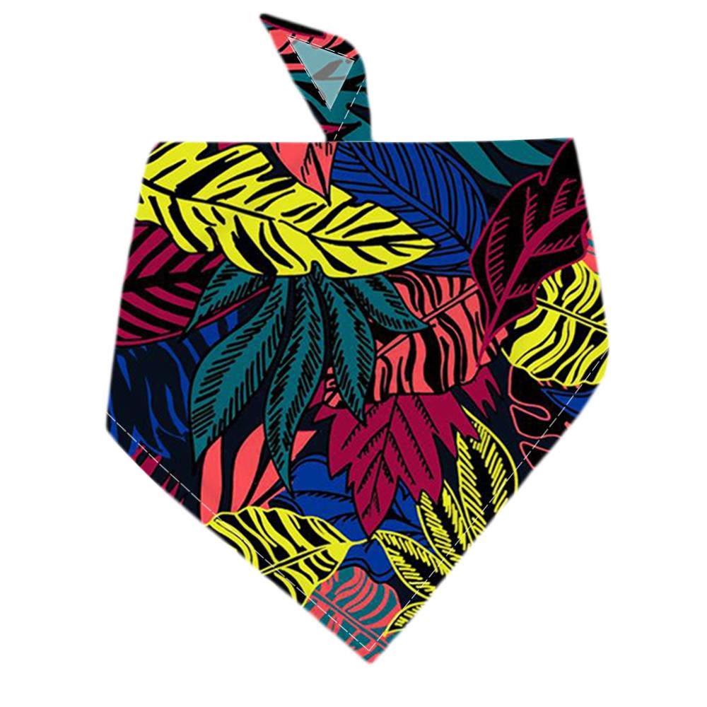 Imixlot di Nuovo Disegno Pet Bandana Bavaglini Stile Foresta Pluviale Tropicale Motivi Simpatico Cucciolo di Cane Gatto Saliva Asciugamano Triangolo Bandane Sciarpa: F / M