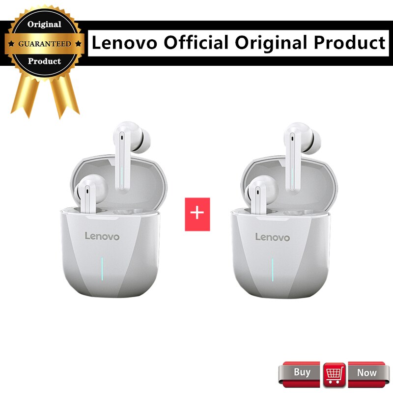 Lenovo XG01 słuchawki douszne 50ms niskie opóźnienie TWS słuchawki Bluetooth z mikrofonem słuchawki bezprzewodowe HiFi ipx5 wodoodporne słuchawki douszne: XG01 white2