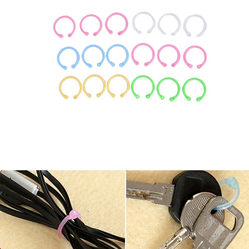 1 Box Plastic Ring Binder For Spiral Notebook Diary Loose Leaf Book Binding DIY