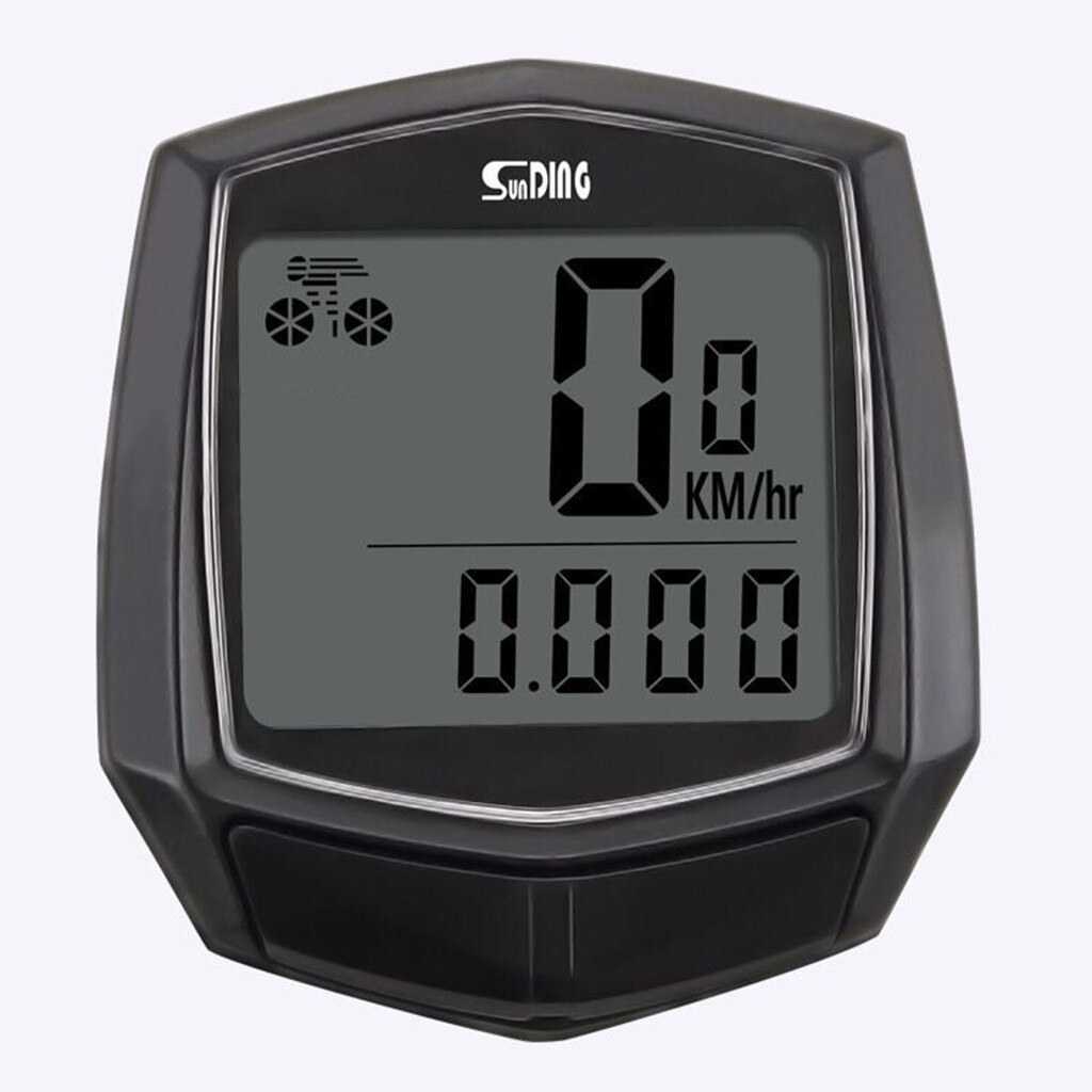 Waterdichte fietscomputer met lcd-digitaal display, fietskilometerteller, snelheidsmeter, fietsstopwatch met kabel, fietsaccessoires: Default Title