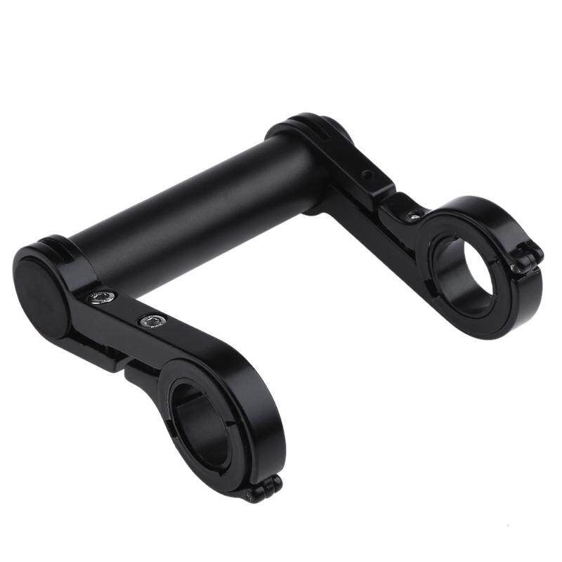 Pince d'extension de guidon de vélo, 100MM, 31.8MM, cadre de vélo, Double support d'extension pour éclairage de vélo: Black