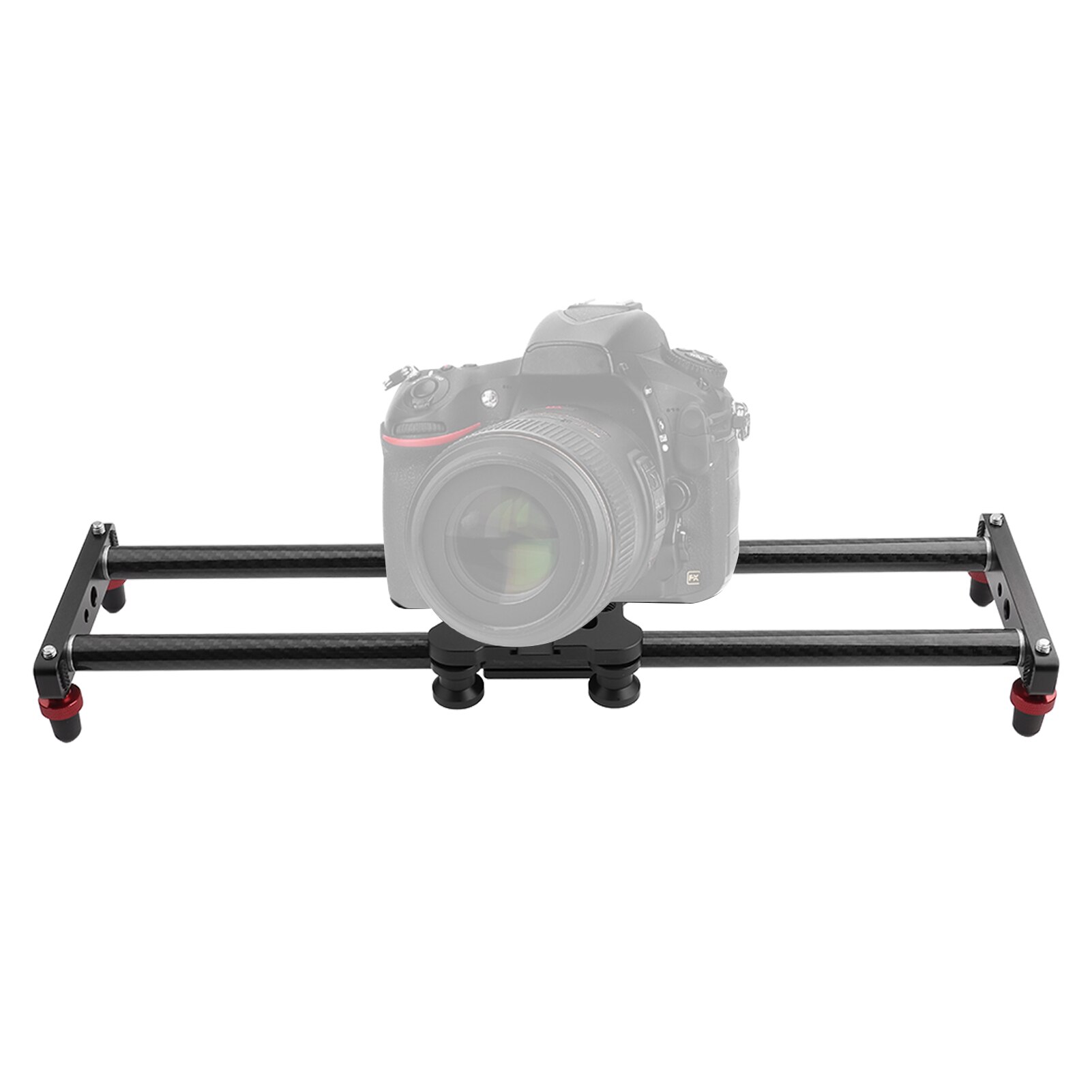 42cm kulfiber kamera spor skyder video stabilisator kamera skinne videokamera film foto med 1/4 '' skrue monteringshuller