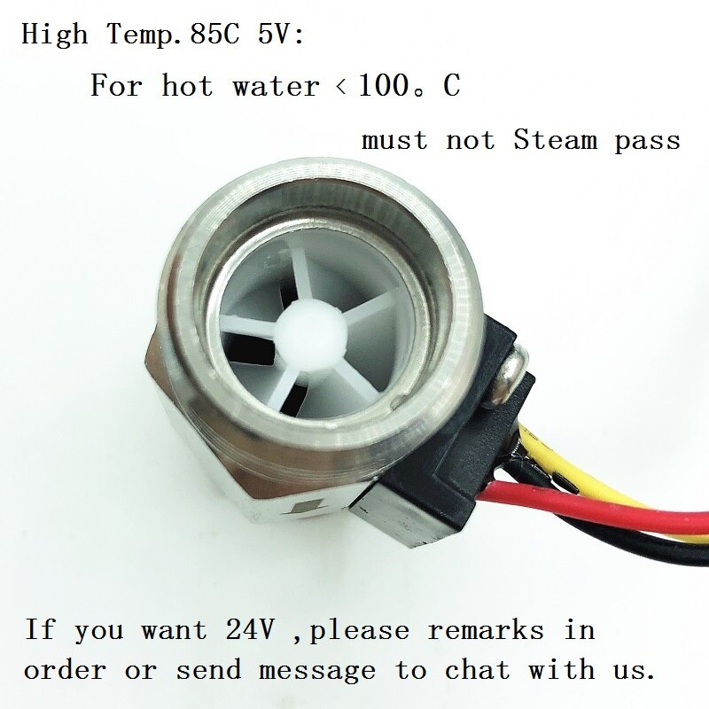 G1/2" 1~30L/Min Hall Effect Water Stainless Steel Flow Sensor Meter