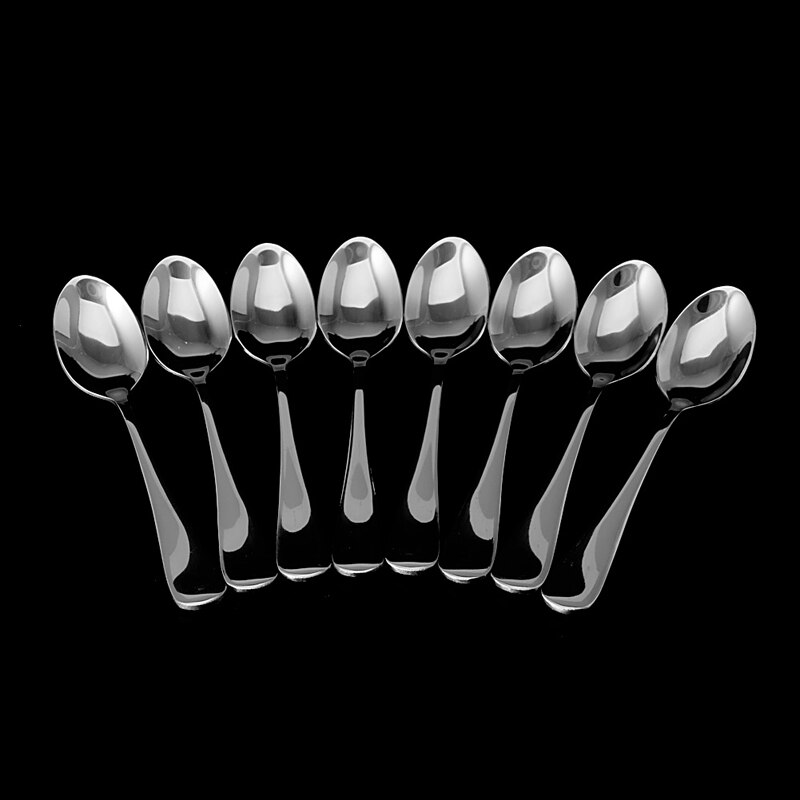 Demitasse-cuchara de acero inoxidable para té y café, sopa, arroz, 8 Uds.