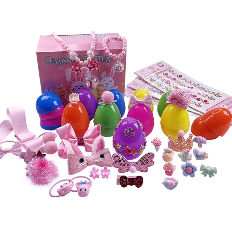 Caccia all&#39;uovo di pasqua Mini giocattolo di pasqua automatico uova pre-riempite Fine ABS forniture per feste cesto di pasqua ripieni vacanze di pasqua: Colore rosa